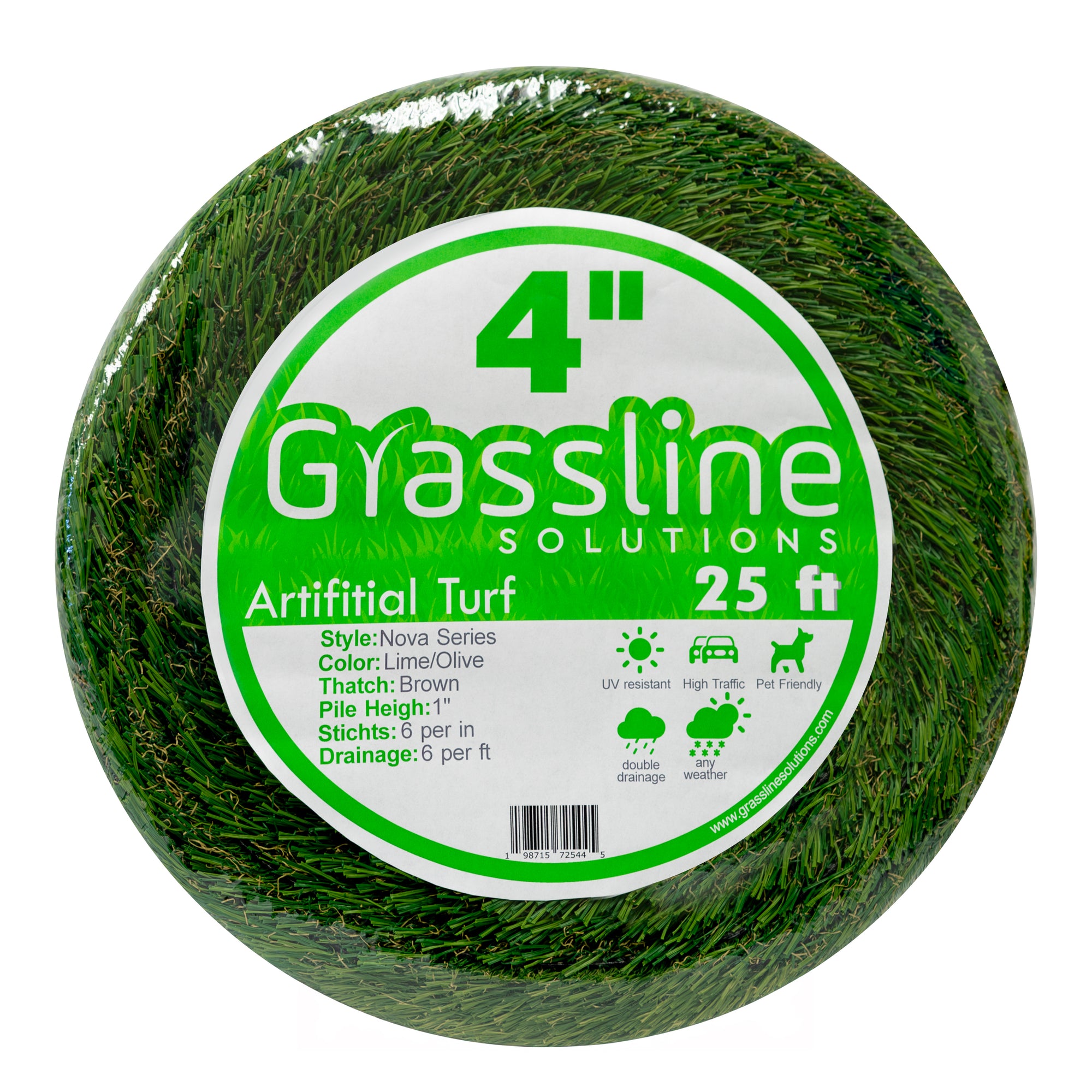 Nova Artificial Grass Strip 4'' x 25ft